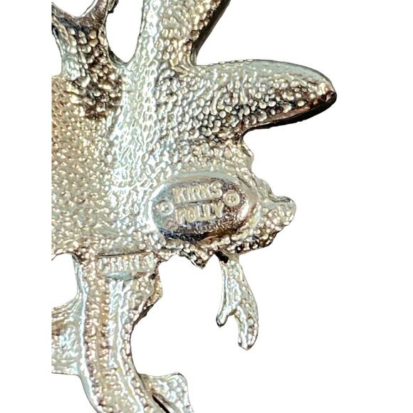 Fairy Vintage Kirks Folly Silver Crystal Wings "Queen Of The Fairies" Necklace - Picture 4 of 9